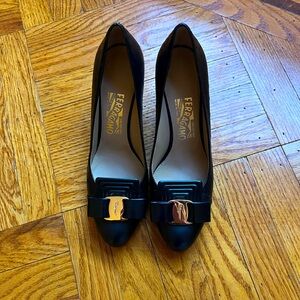 Salvatore Ferragamo Black Heels with Sophisticated Design